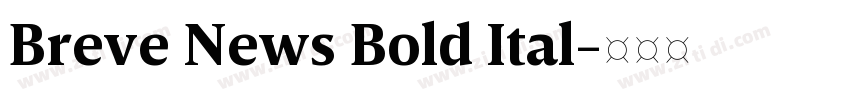 Breve News Bold Ital字体转换
